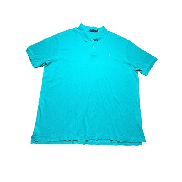 Polo Ralph Lauren Short Sleeve Shirt Size 4XB Aqua Green Pony Preppy Classic IJ9 - Picture 1 of 8